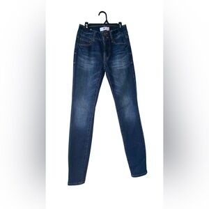 CAbi Dark Blue cinch Skinny Jeans size 0